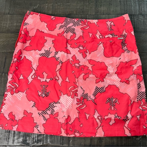 Lija Athletic Tennis Golf Skort Size 12 Lightweight Athleisure Coral Pink Shorts - Picture 7 of 10